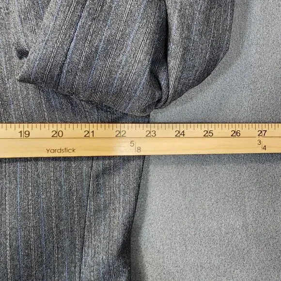 Christian Dior Monsieur Mens Sport Coat 42 R Grey Striped Wool Classic Vintage